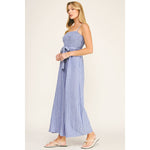 COASTAL STRIPE SMOCKED WIDE LEG JUMPSUIT