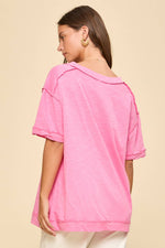 V-Neck Cotton Knit Top
