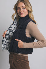 Reversible Corduroy Puffer Vest