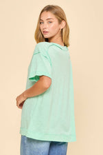 V-Neck Cotton Knit Top
