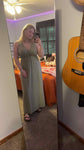 Overlayed V-Neck Sleeveless Solid Maxi Dress POL