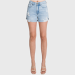 T931NHR-E SUPER HIGH RISE RIGID CUFFED HEM SHORTS