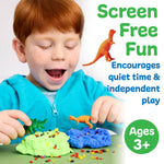 Sensory Mini Play Kit Jar with Cloud Clay: Dinosaur Theme