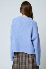 MOCK NECK LONG SLEEVE OVERSIZED KNIT SWEATER