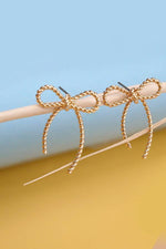 ROPE BOW DESIGN STUD EARRINGS | 10E3063007