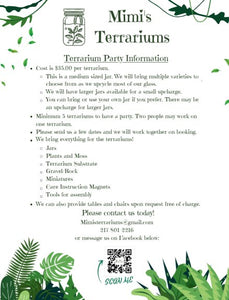 Build your own Terrariums!  June 19th 6-8PM