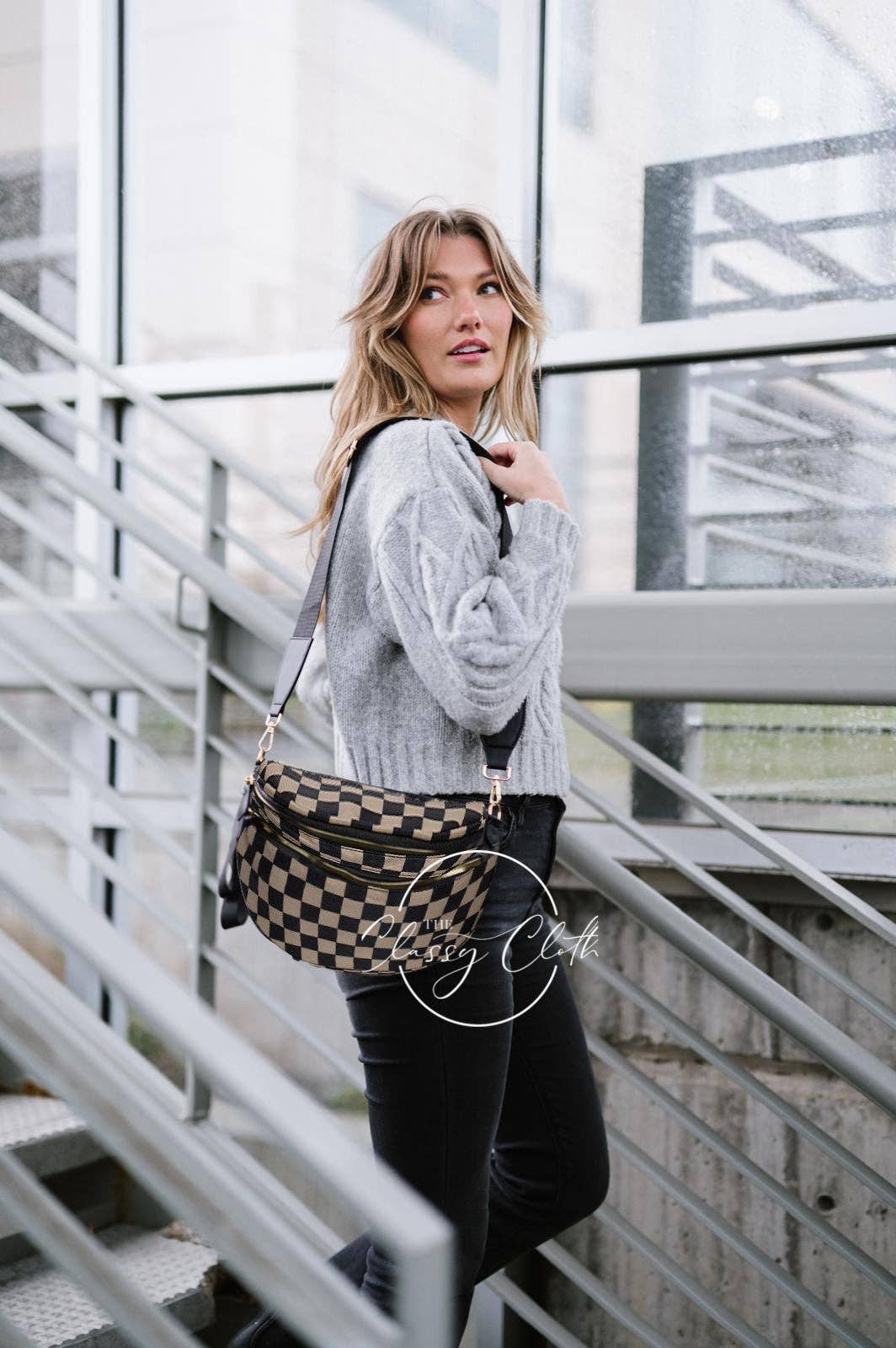 Farah Fanny Pack Shldr Sling Bag - Tan Checkered RTS