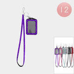 Bling Studded Lanyard ID Window Card Holders with Straps