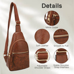 Jane Hibiscus Sling Bag, Vintage Tooled Vegan Leather Bag