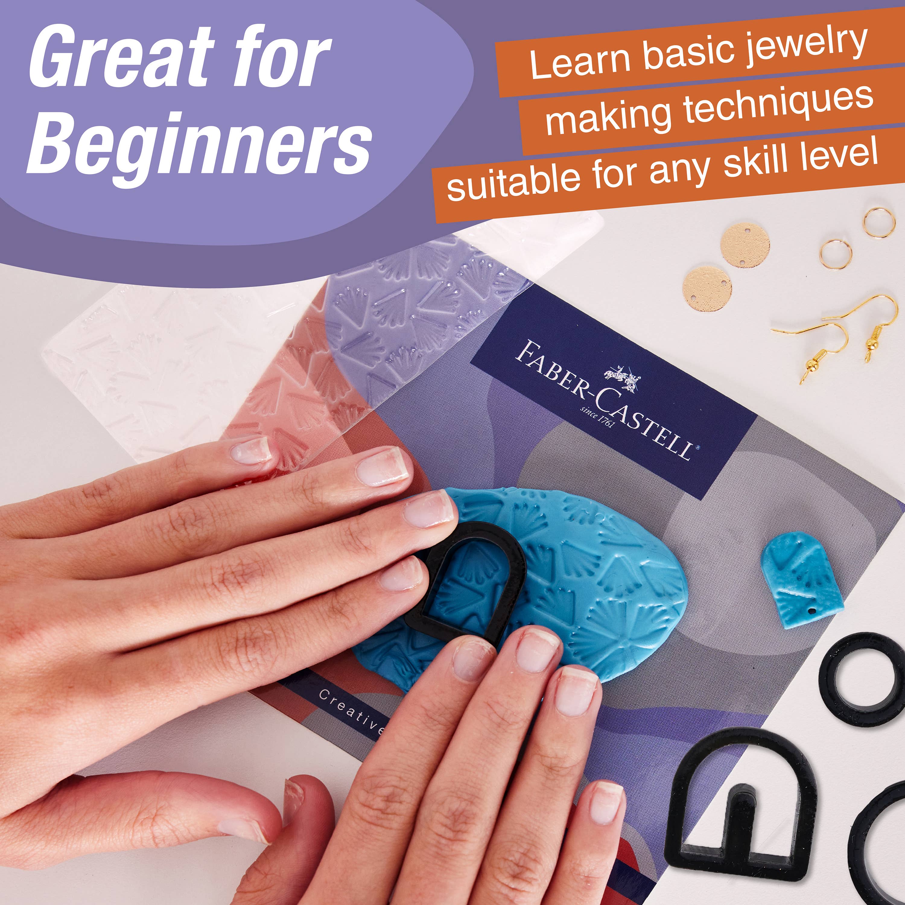 Texture Clay Earrings - Adult Craft Kit Makes 3 Pairs