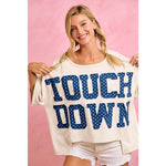 GAMEDAY THEME POLKA DOT PATCHES SHORT SLEEVES TOP