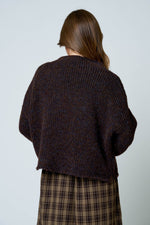 MOCK NECK LONG SLEEVE OVERSIZED KNIT SWEATER