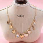 CHARM NECKLACE-HEARTS PORCELAIN FISH RHINESTONE | 80N92690