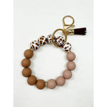 Beaded Keychain Wristlet Key Ring Bracelet