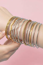 18K NON-TARNISH WATERPROOF STAINLESS STEEL BANGLE |40B5237