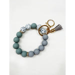 Beaded Keychain Wristlet Key Ring Bracelet