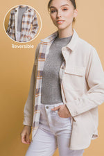 Corduroy Reversible Button Down Jacket
