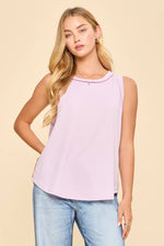 Round Neck Knit Tank Top