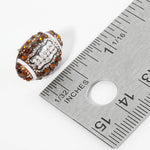 Rhinestone Embellished Football Stud Earrings