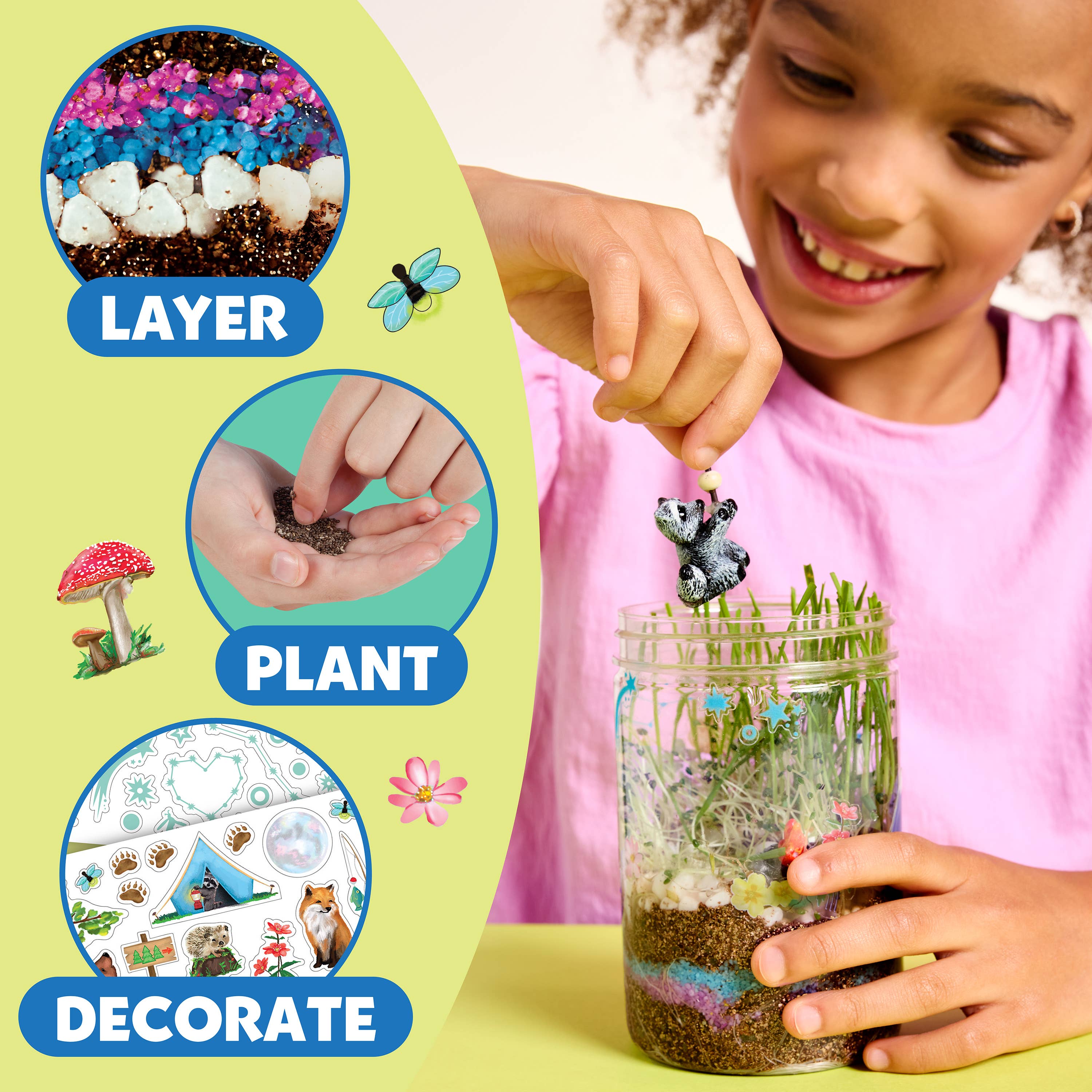 Grow N' Glow Terrarium DIY Craft Kit for Kids