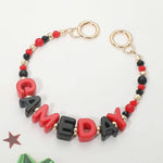 GAME DAY Letter Beaded Bag Charm Chain
