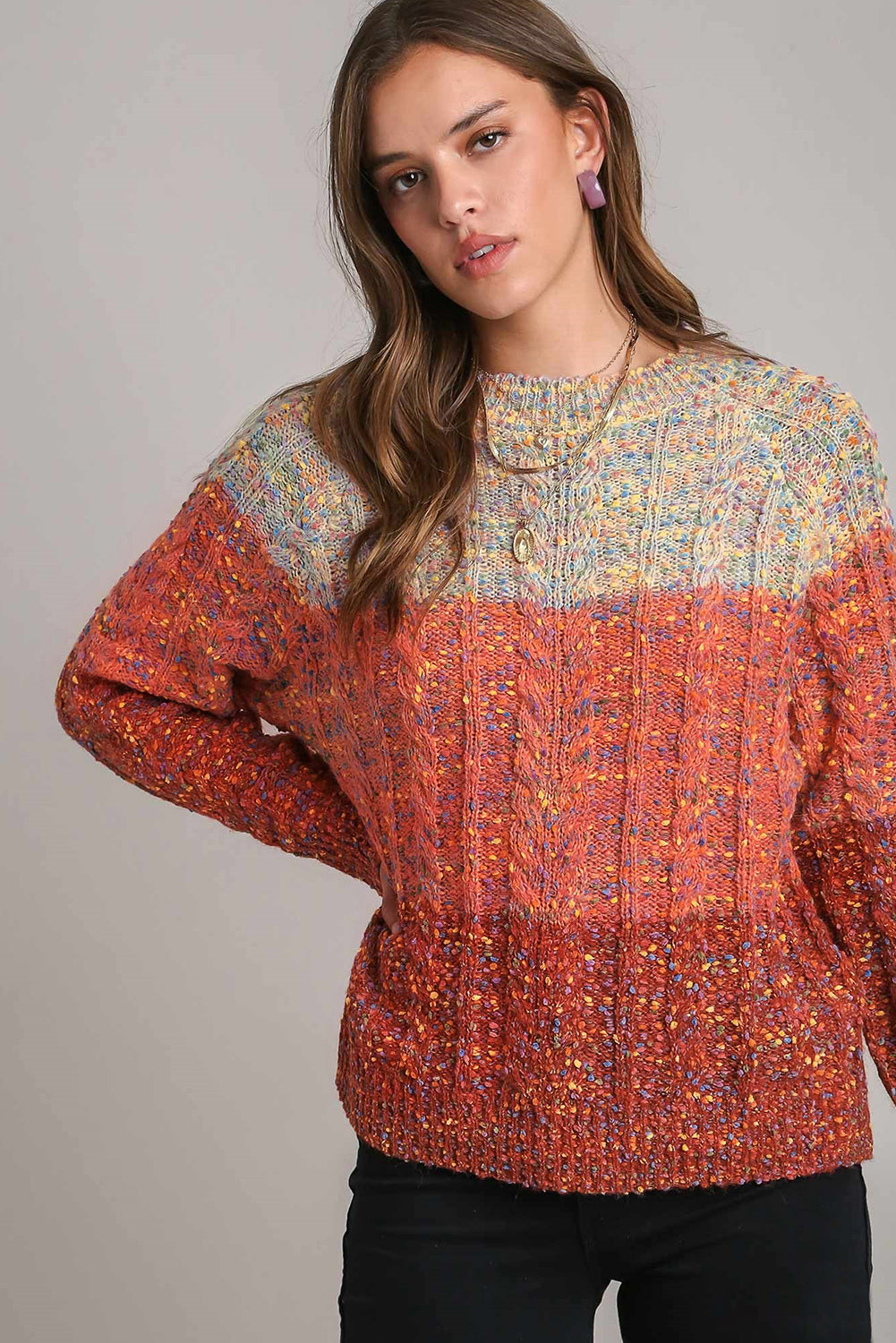 Colorful Confetti Wool Ball Knitted Sweater