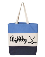 Hockey Tote Bag Tri Colored