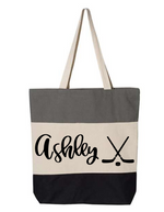 Hockey Tote Bag Tri Colored