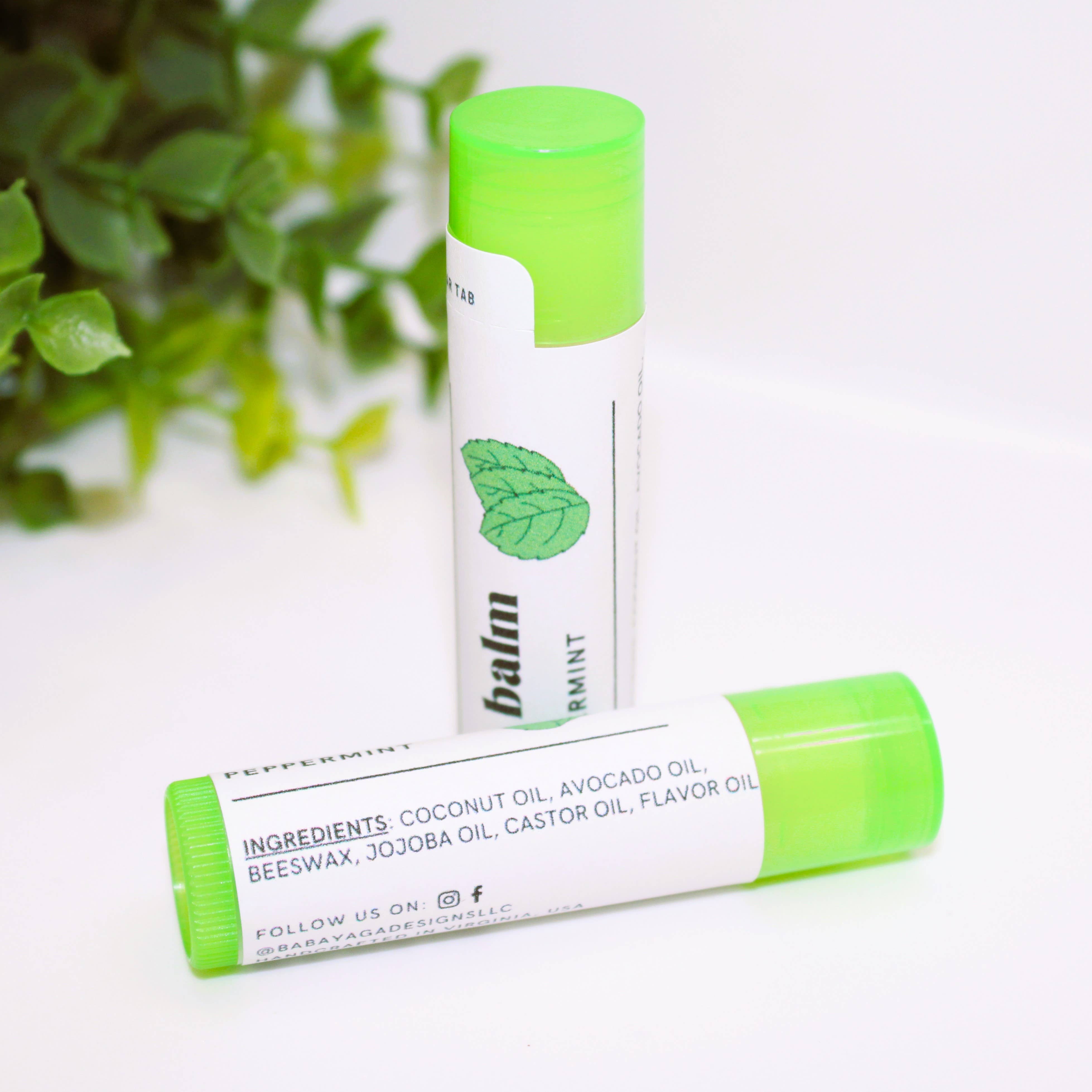 Sweet Peppermint Lip Balm, Natural Chapstick, Lips Smacker