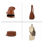Jane Hibiscus Sling Bag, Vintage Tooled Vegan Leather Bag