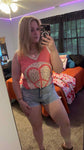 V-Neck Sleeveless Front Woven Heart Peace Patch POL