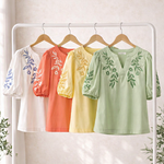 EMBROIDERED PEASANT BLOUSE
