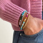 MULTI COLORED GLASS BEADED BRACELET | 40B5216