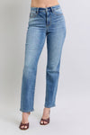 Judy Blue Full Size Run Vintage Wash Thermal Straight Jeans