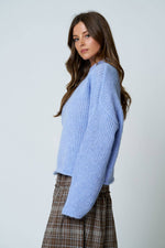 MOCK NECK LONG SLEEVE OVERSIZED KNIT SWEATER