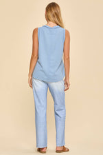 Round Neck Knit Tank Top