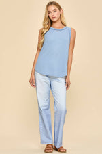 Round Neck Knit Tank Top
