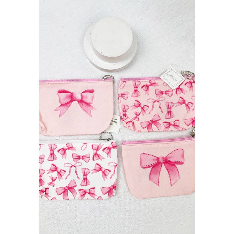 Bow Design Printed Coin Purse