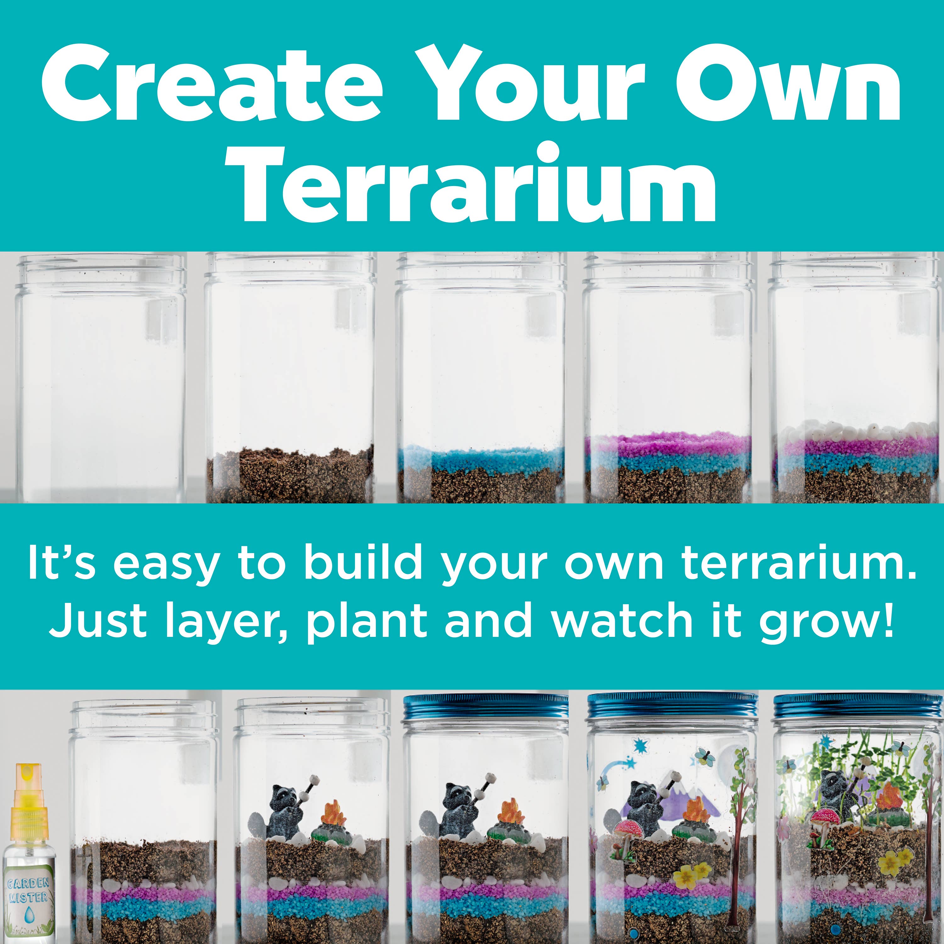 Grow N' Glow Terrarium DIY Craft Kit for Kids