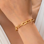 Bold Chunky Gold Link Bracelet | 80B1676