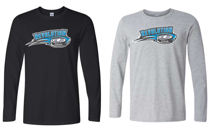 Revolution Long Sleeve Tee Gildan - Unisex - Puck Logo