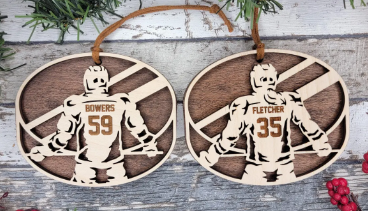 Hockey Ornament - Double Layer